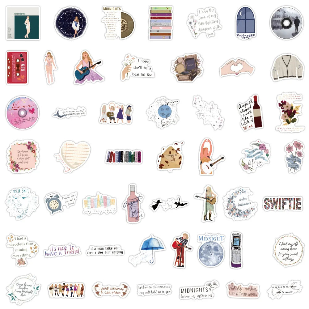 100-Piece Aesthetic Graffiti Sticker Pack (Swift-Inspired) - élise & madelyn