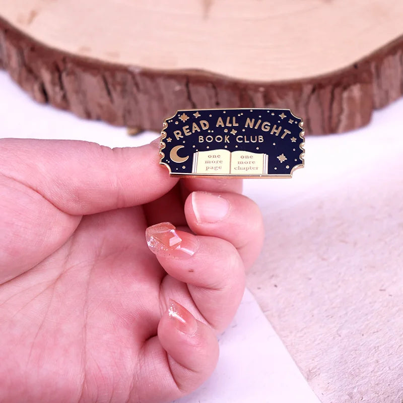 Read All Night Book Club Enamel Pin - élise & madelyn