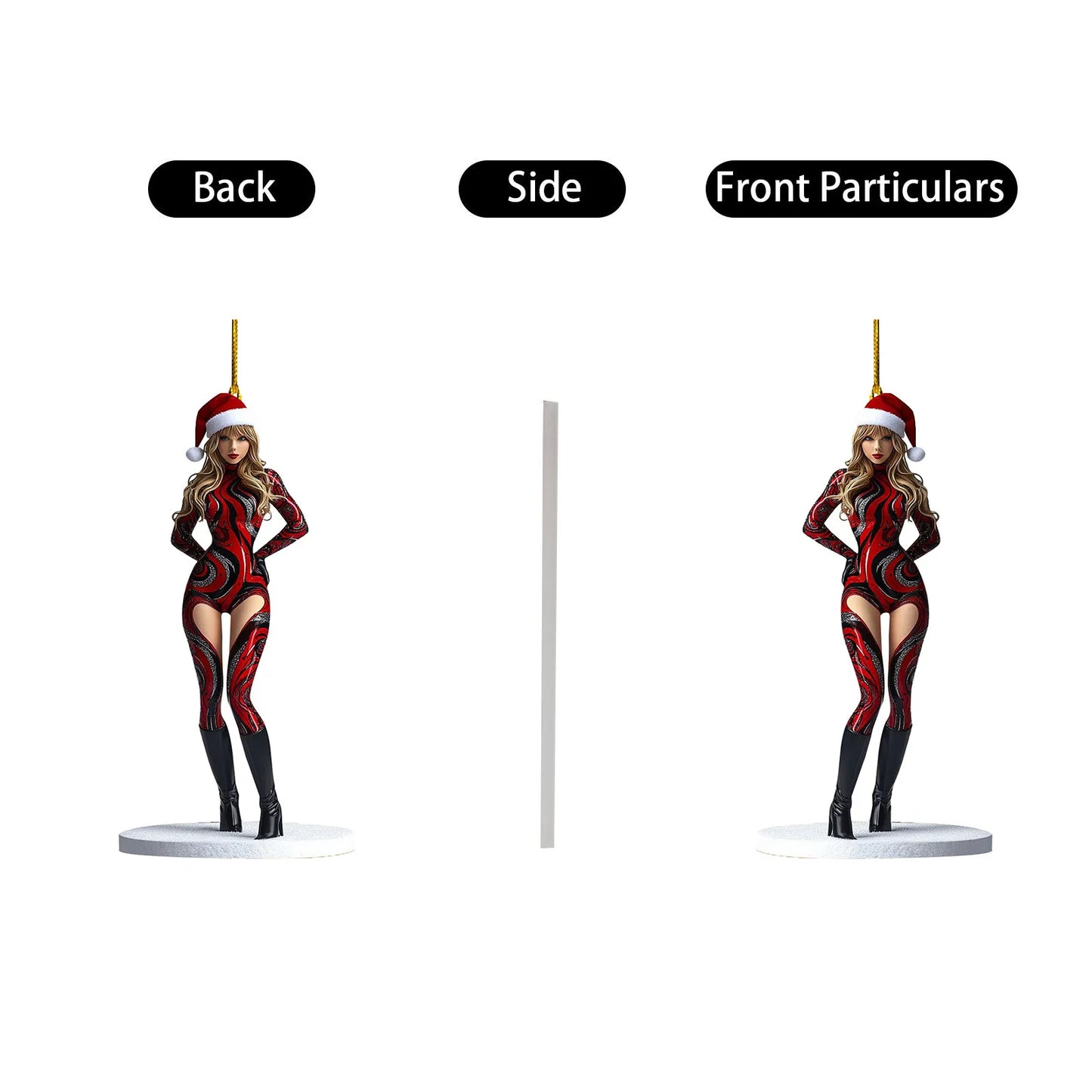 Pop Star Holiday Acrylic Ornaments – 2D Christmas Tree Hanging Decor - élise & madelyn