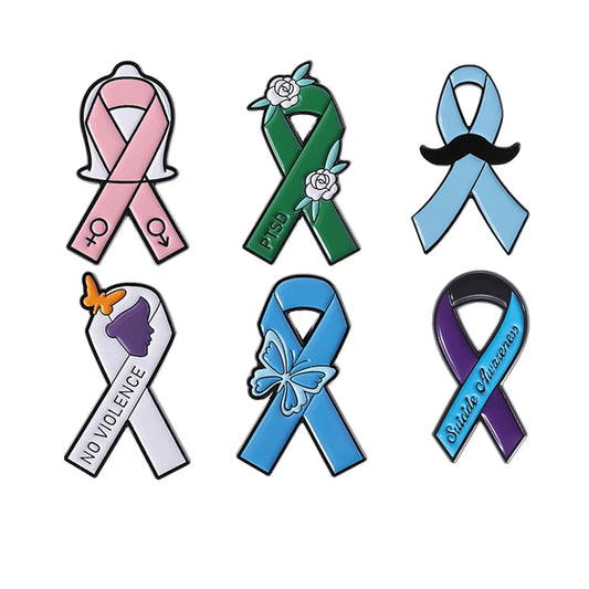 Awareness Ribbon Enamel Pin Collection