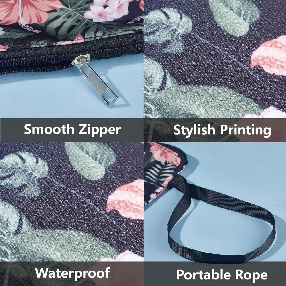 1pc Flower Book Sleeve Leaves Book Protector Plant Book Covers for Paperbacks Washable Fabric Cloth Book Cover with Zipper - élise & madelyn