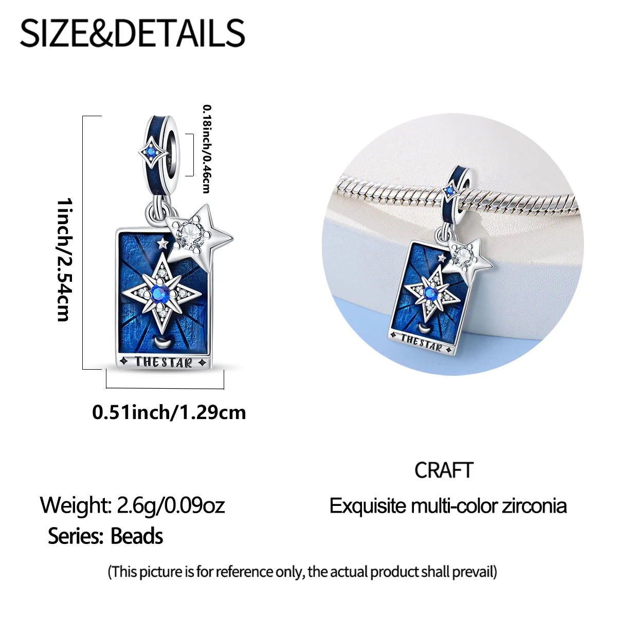 Silver 925 Original Charms Tarot Card Sun Love Fit Bracelet Making For Woman Jewelry - élise & madelyn