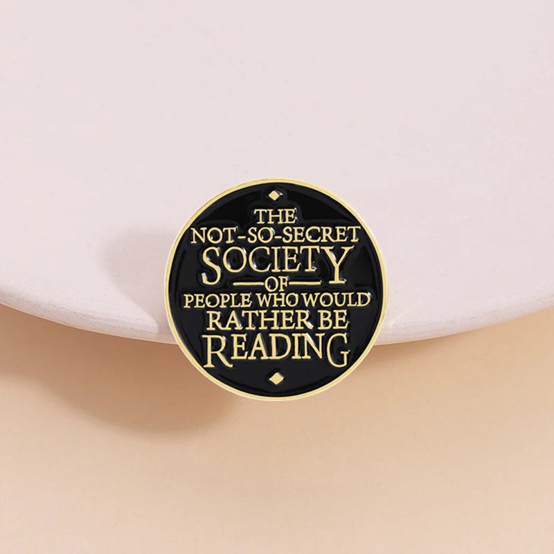 Book Lover Series Enamel Pins Certified Book Addict Violent Litle Thing Brooches Lapel Badge Jewelry Gifts for Bookworm Friends