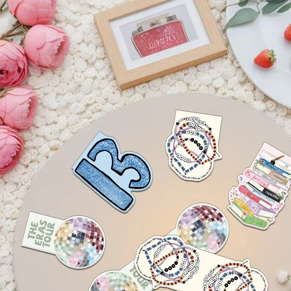 Swiftie Magnetic Bookmark Set (4pcs) – Eras-Inspired Pastel Designs | Taylor-Inspired Gift - élise & madelyn