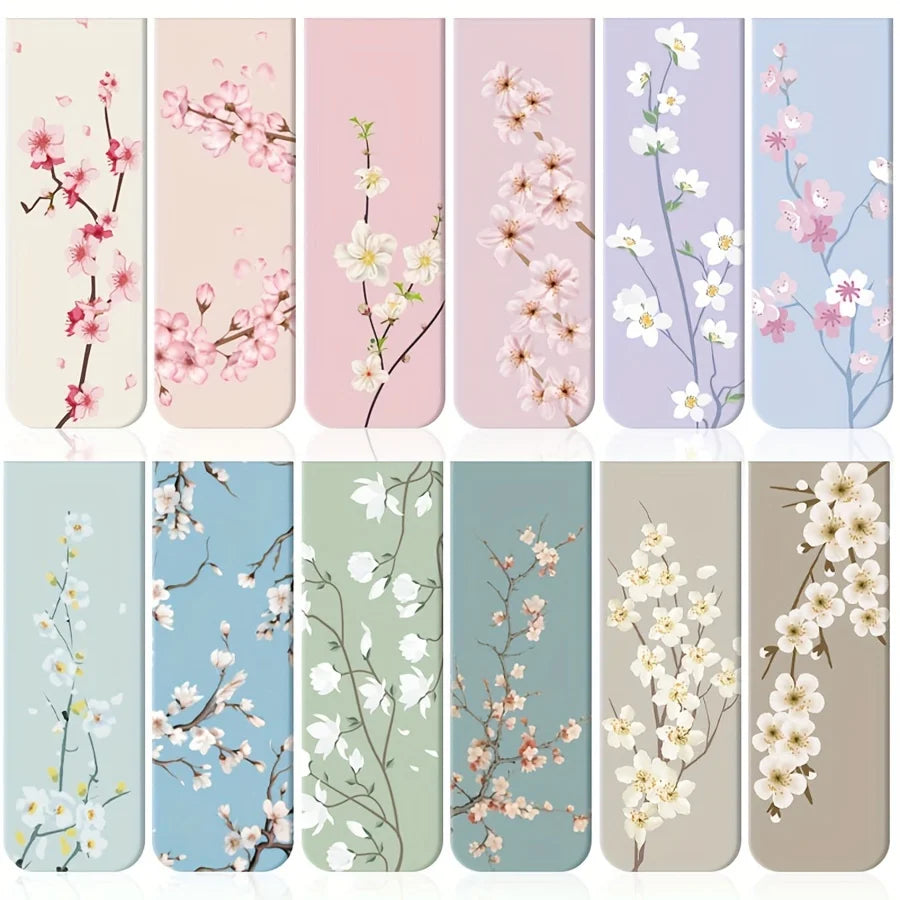 12pcs Magnetic Bookmarks For Women Flower Planner Magnetic Bookmark Assorted Book Magnets Page Markers Clip Magnetic Bookmarks - élise & madelyn