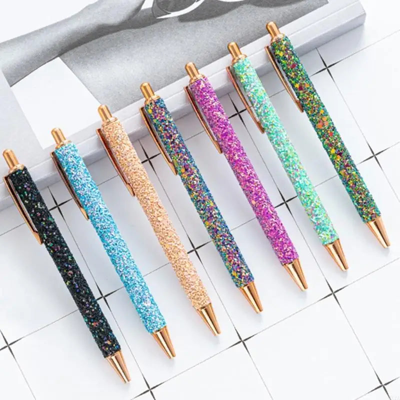 QX2A Fancy Pen for Women Girl Colorful Ballpoint Pen Sequins Journaling Pen - élise & madelyn