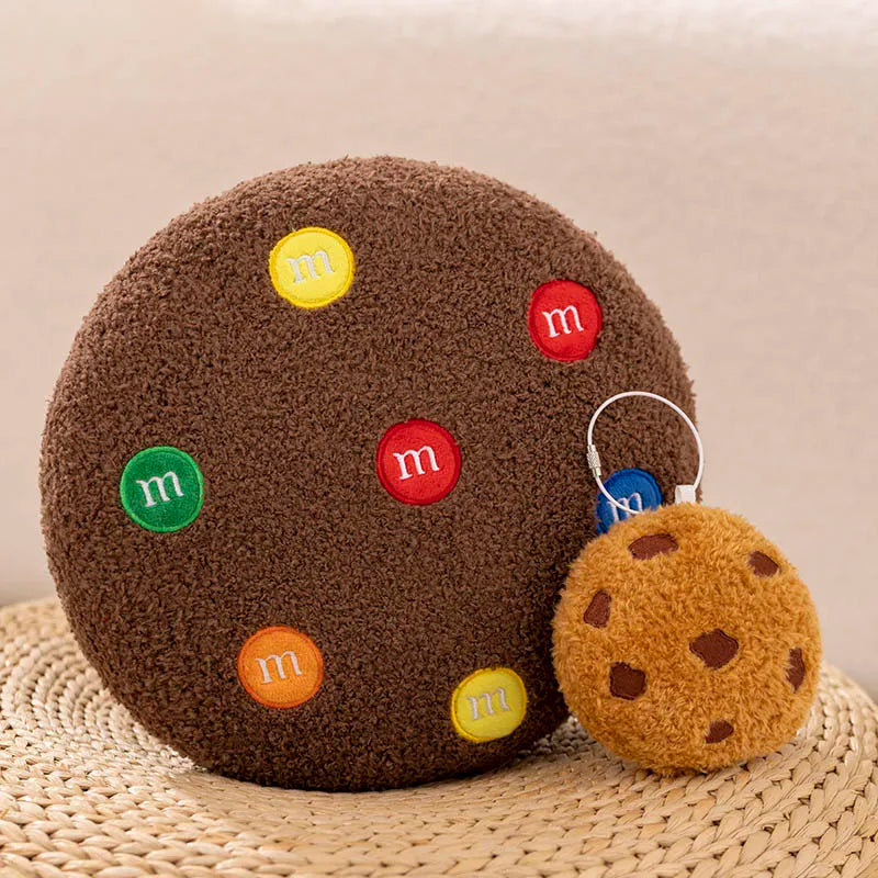 Creative Cookies Pillows Round Shape Chocolate Biscuits Stuffed Plush Toys Realistic Food Snack Seat Cushion Plushie Props Gifts - élise & madelyn