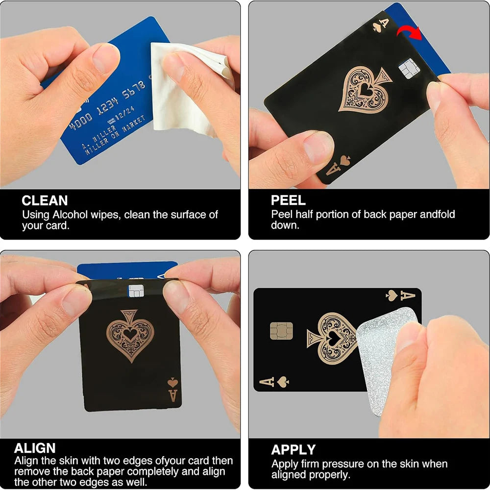 TV Series H-Heated Rivalry Anime 4pcs 1Set Funny Shell On Off Ultra Thin No Fade Sticker Skin Cover Film for Debit Credit Card