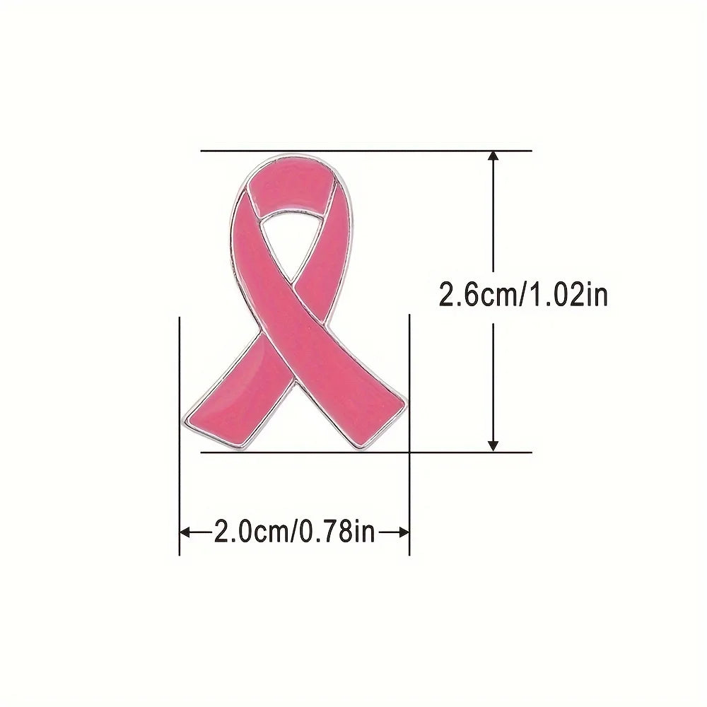 1Pcs/7Pcs/Lot Women's Jewelry Enamel Pink Ribbon Brooch Pins Breast Cancer Awareness Lapel Buttons Badges Hope Surviving Theme