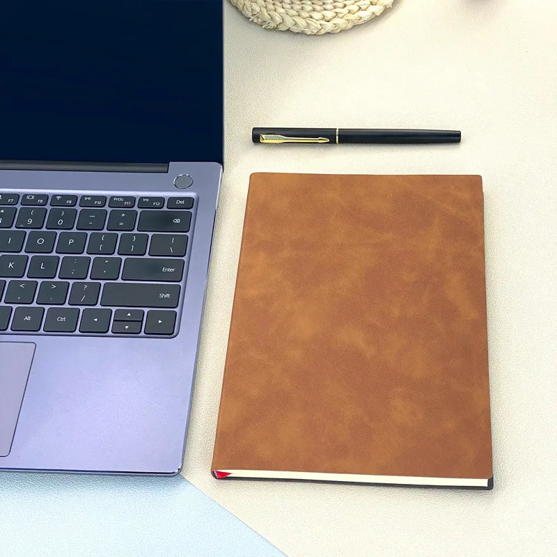 A5 Leather Book Skin Feeling Fashion Notepad Diary Learning Notebook Wholesale Business Office notebooks and journals note book - élise & madelyn