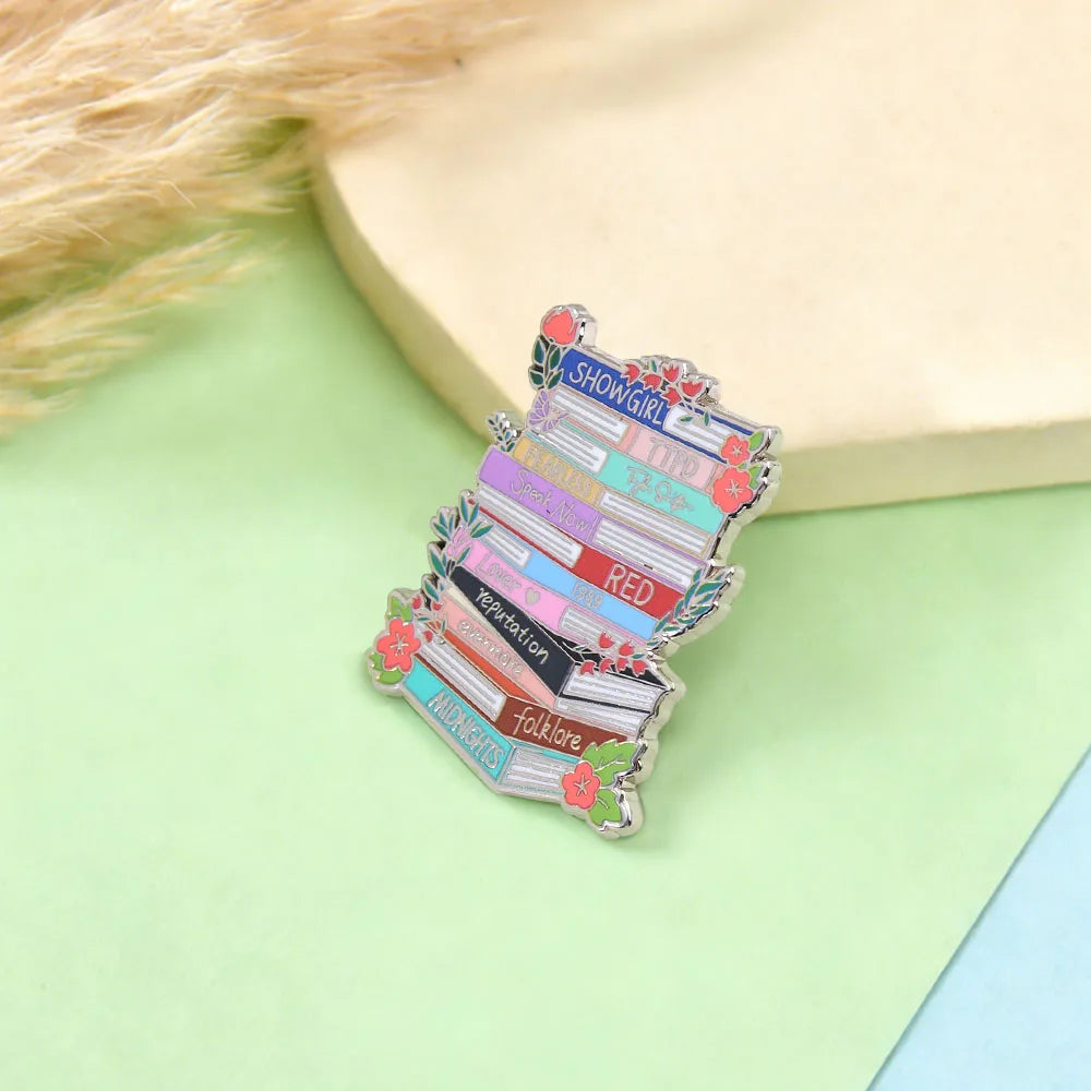Era Tour Music Album Theme Brooches Floral and Book Pins Clothing Backpacks Accessories Fan and Music Lover Gifts