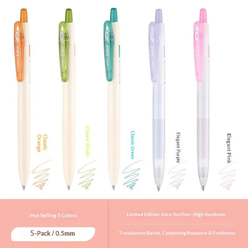 PILOT Juice Milky Pastel Limited Gel Pens,Multi-Colors 0.5mm Smooth Glide&Ergonomic Comfort For Drawing,Planner Japanese Quality