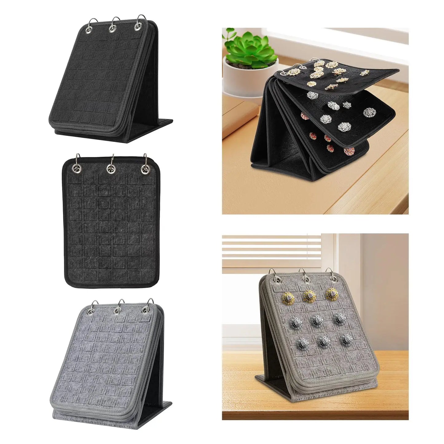 Pin Display Holder with 5 Pages Pins Collection Storage Calendar Stand