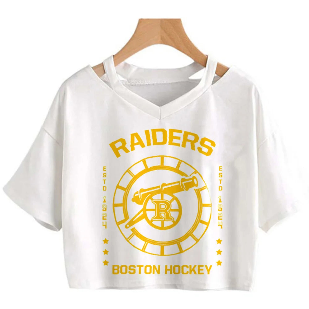 Heated Rivalry Cropped Graphic T-Shirt – Y2K Gothic Vintage Women’s Crop Top