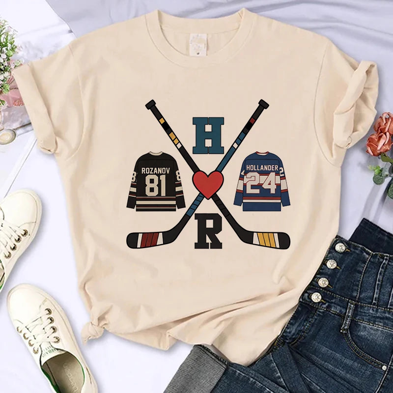 Heated Rivalry Graphic T-Shirt – Gothic Y2K Vintage Crew Neck Tee (Unisex)