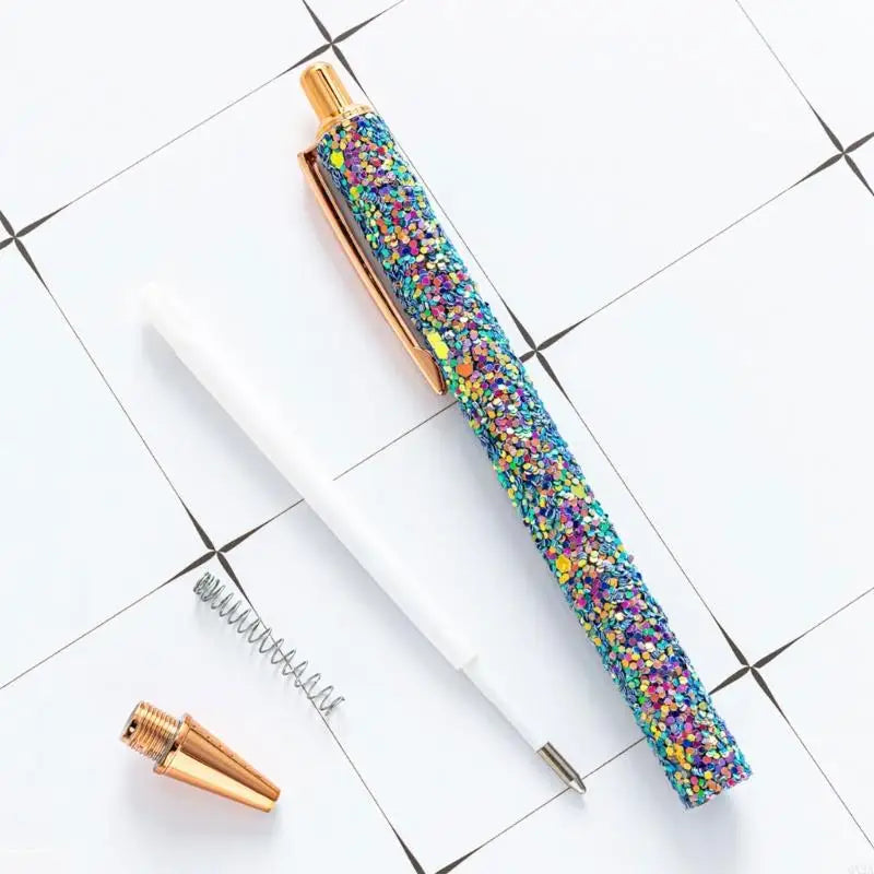 QX2A Fancy Pen for Women Girl Colorful Ballpoint Pen Sequins Journaling Pen - élise & madelyn