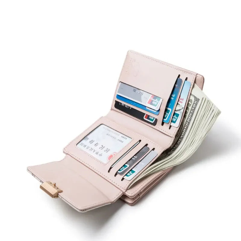 Prettyzys 2021 New Floral Zipper Wallets Medium-Length Multi-Function Women's Style Money Clips Fashionable Compact Storage
