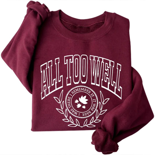 All Too Well Music Album Sweatshirts Cozy Tops Sudadera Felpa Moletom - élise & madelyn