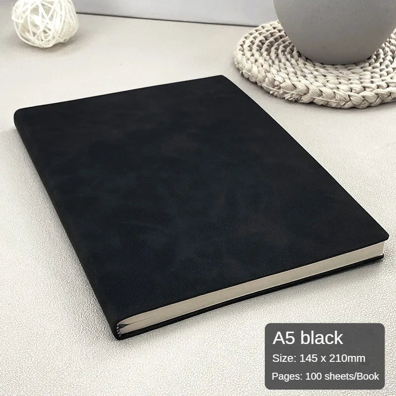 A5 Leather Book Skin Feeling Fashion Notepad Diary Learning Notebook Wholesale Business Office notebooks and journals note book - élise & madelyn