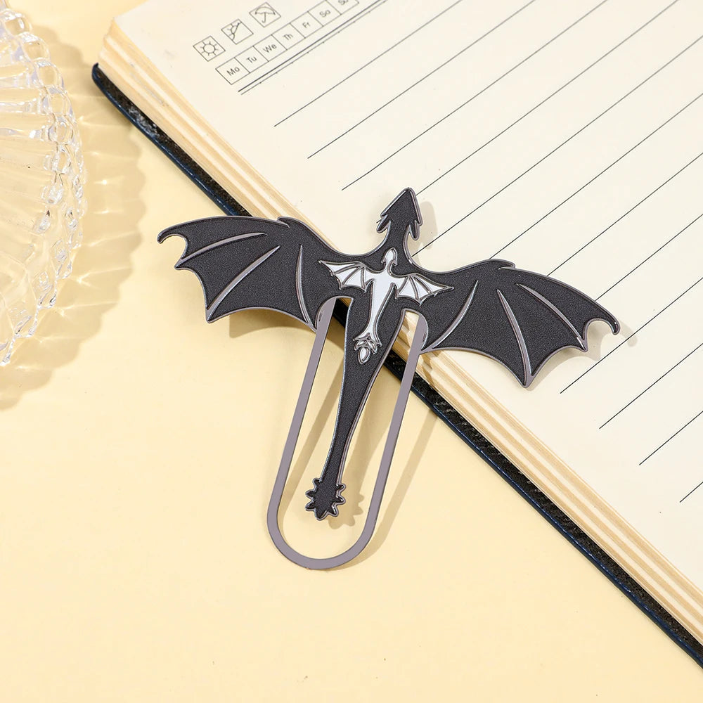 Creative Dragon Metal Bookmark Fantasy Animal Shaped Book Clip for Book Lovers Students Novelty Reading Accessory Stationery Gif - élise & madelyn