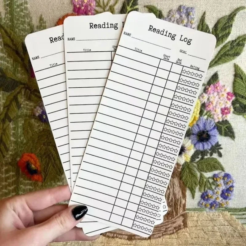 20Pcs Reading List Bookmark DIY Blank Bookmarks Personal Library Cards Reading Log Bookmark Perfect Gift for Reading Lovers - élise & madelyn