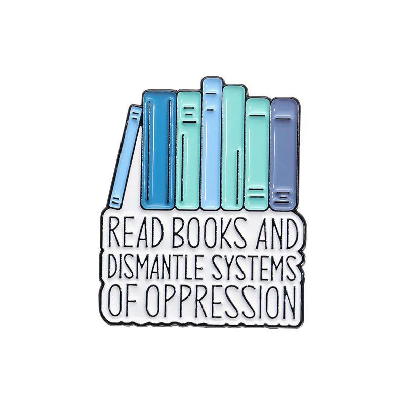 Book Lover Series Enamel Pins Certified Book Addict Violent Litle Thing Brooches Lapel Badge Jewelry Gifts for Bookworm Friends