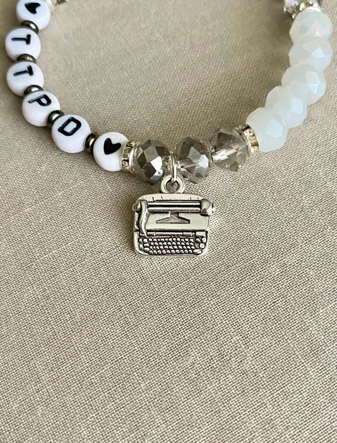 TTPD The Tortured Poets Department Friendship Bracelet TTPD Bracelet Taylor Inspired Typewriter Charm Taylor Jewelry Taylor Merch TTPD Gifts - élise & madelyn