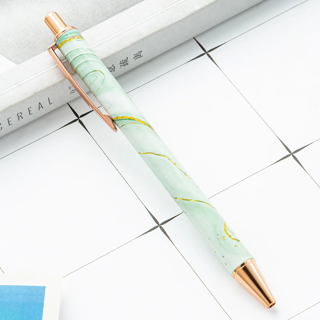 30PCS  Wholesale Metal Ballpoint Pen with Pressed Core Hotel Conference Advertising Pen Multi color Flower Film Ballpoint Pen - élise & madelyn