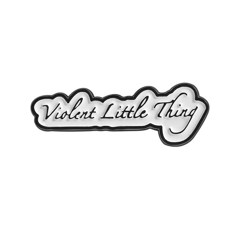 Book Lover Series Enamel Pins Certified Book Addict Violent Litle Thing Brooches Lapel Badge Jewelry Gifts for Bookworm Friends