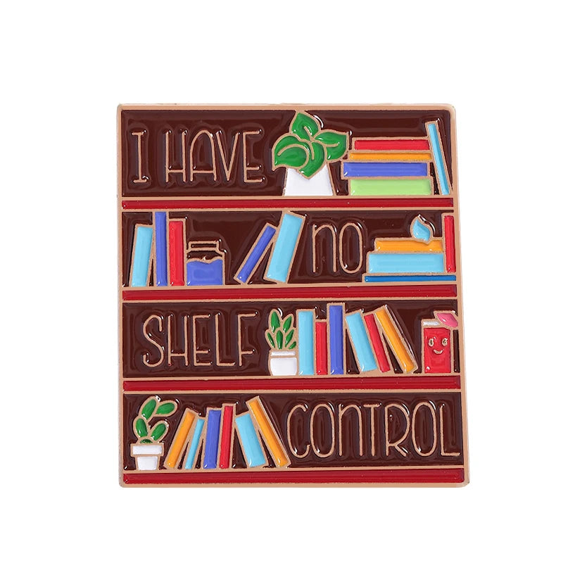 Book Lover Series Enamel Pins Certified Book Addict Violent Litle Thing Brooches Lapel Badge Jewelry Gifts for Bookworm Friends