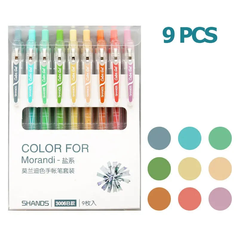 9/12 PCS Set Kawaii Color Gel Pen Set 0.5mm Ballpoint Pen for Diary School Stationery - élise & madelyn