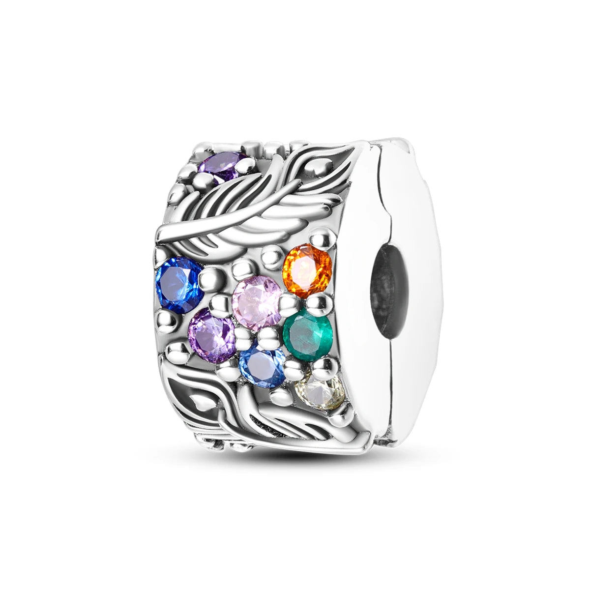 Charms Fit Original Beads 925 Sterling Silver Clip Charms Zircon Silicone Spacer Beads fit Bracelet Women DIY Gift - élise & madelyn