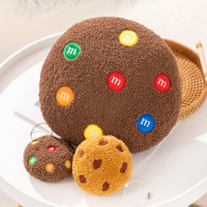 Creative Cookies Pillows Round Shape Chocolate Biscuits Stuffed Plush Toys Realistic Food Snack Seat Cushion Plushie Props Gifts - élise & madelyn