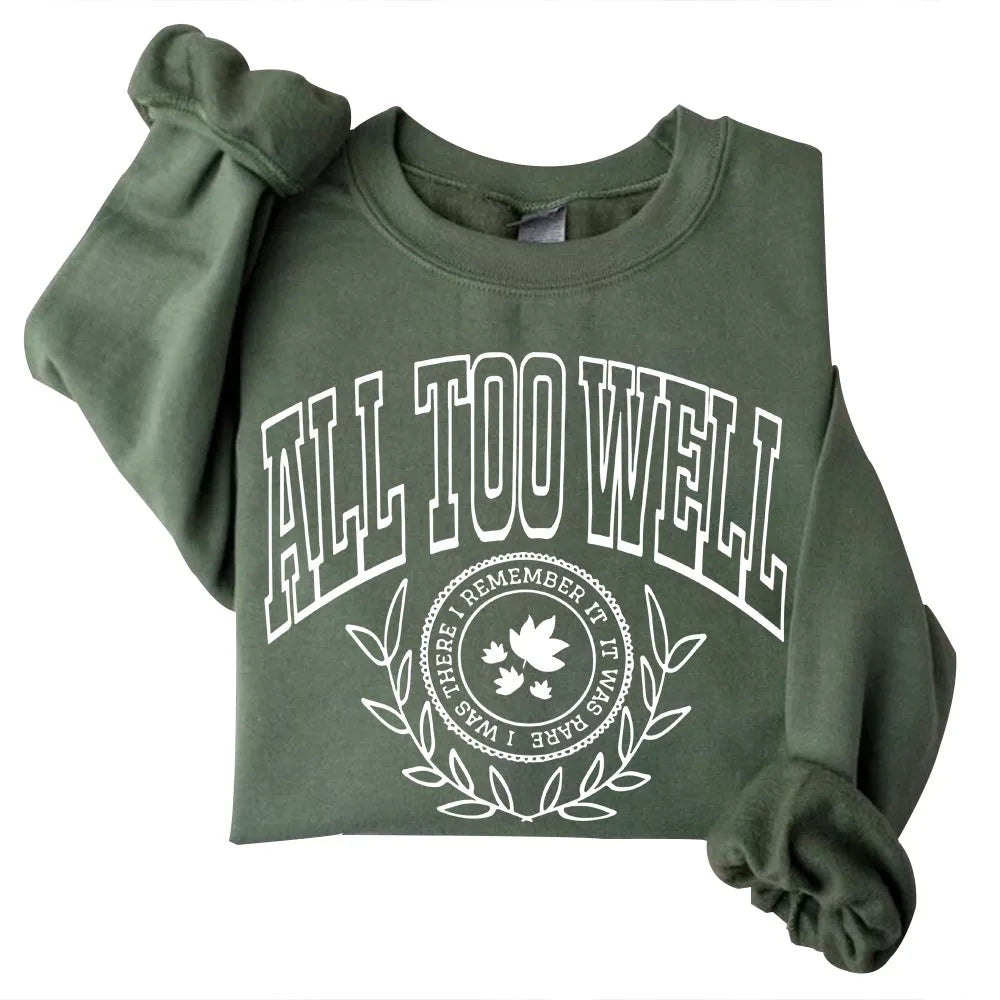All Too Well Music Album Sweatshirts Cozy Tops Sudadera Felpa Moletom - élise & madelyn