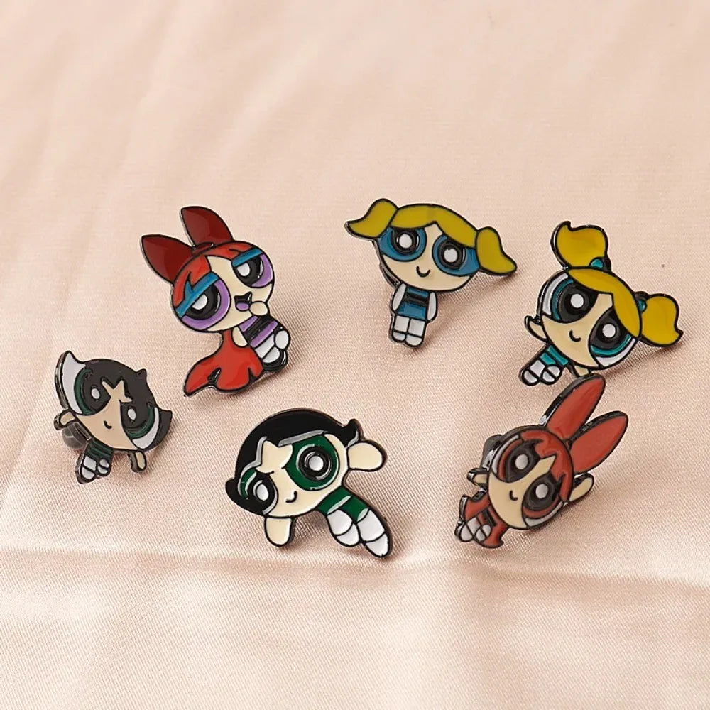 Cute Cartoon Girl Enamel Pin