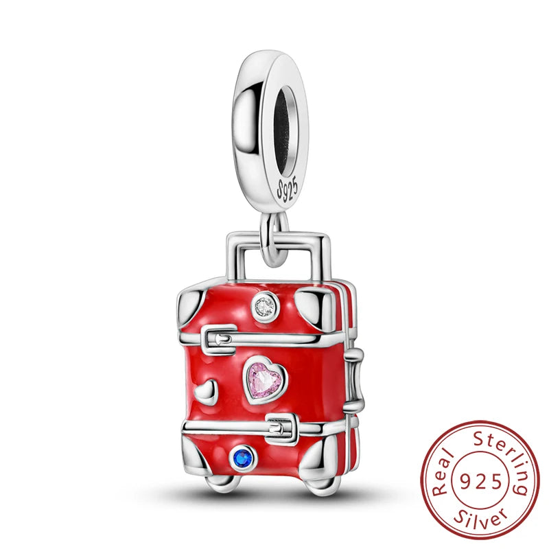 Fit Original 925 Sterling Silver Charms Beads Wine Glass Coffee Cup Charms Pendant For Women Bracelet Charms DIY Jewelry Gift - élise & madelyn