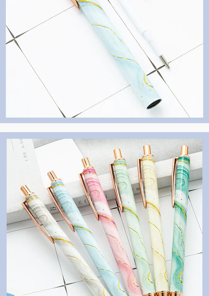 30PCS  Wholesale Metal Ballpoint Pen with Pressed Core Hotel Conference Advertising Pen Multi color Flower Film Ballpoint Pen - élise & madelyn