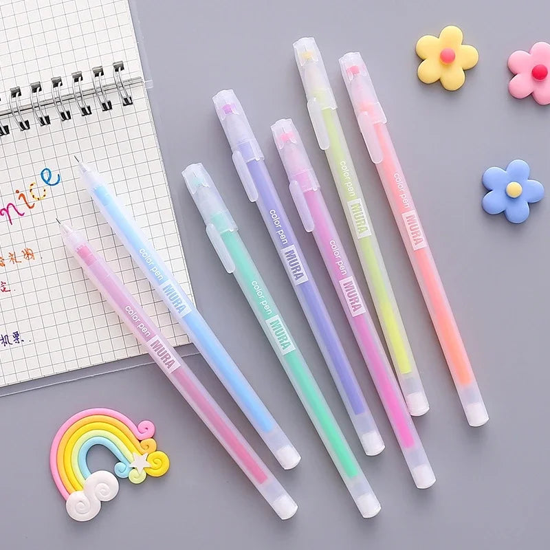9/12 PCS Set Kawaii Color Gel Pen Set 0.5mm Ballpoint Pen for Diary School Stationery - élise & madelyn
