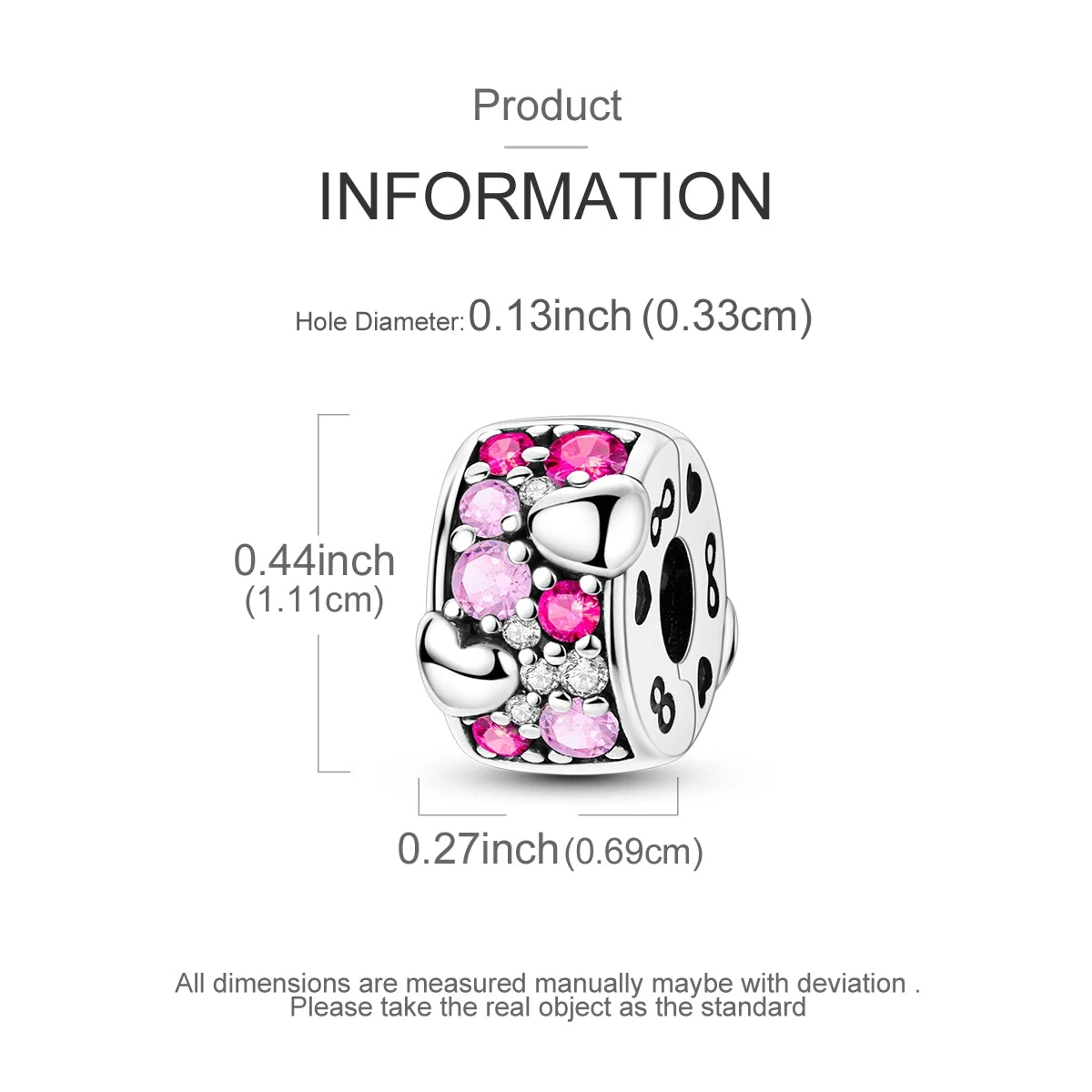Charms Fit Original Beads 925 Sterling Silver Clip Charms Zircon Silicone Spacer Beads fit Bracelet Women DIY Gift - élise & madelyn