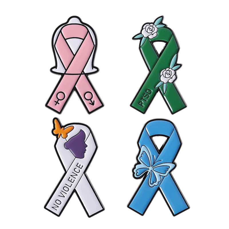 Awareness Ribbon Enamel Pin Collection