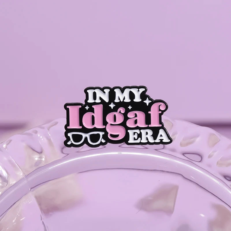 In My Cowgirl Era Enamel Pin Custom IDGAF Cozy Delulu Bookish Brooches Lapel Badge Accessory Jewelry Gift for Friends