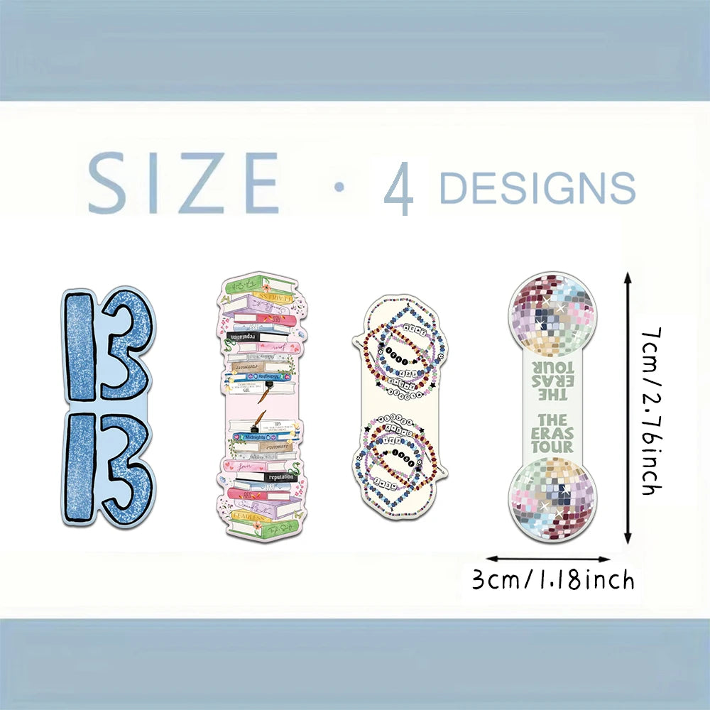 Taylor Swift Eras Tour Magnetic Bookmark Set (4PCS) – Book Lover Gifts & Student Stationery - élise & madelyn