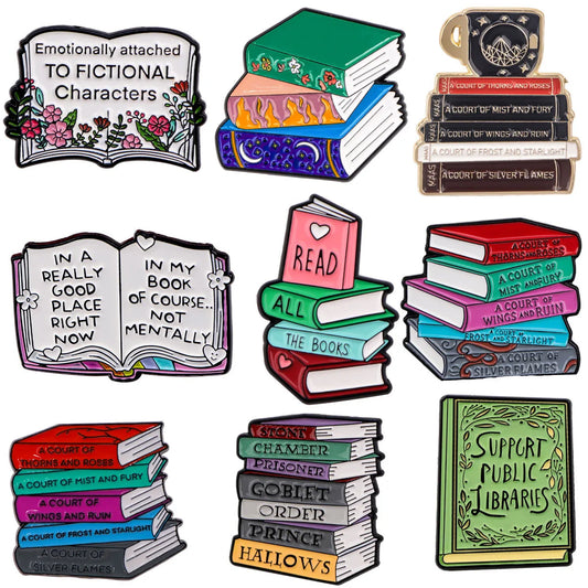 Books Collection Enamel Pin
