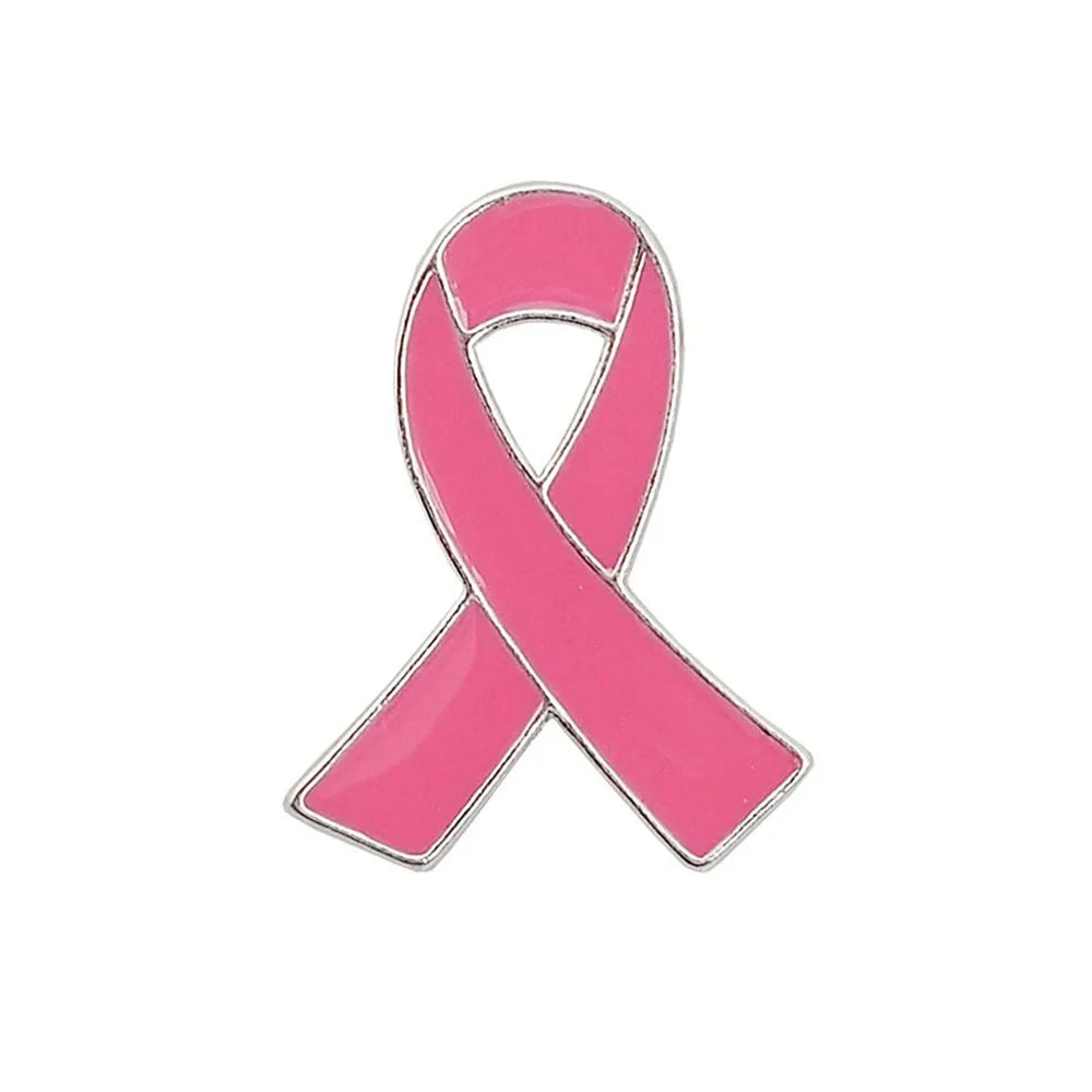 1Pcs/7Pcs/Lot Women's Jewelry Enamel Pink Ribbon Brooch Pins Breast Cancer Awareness Lapel Buttons Badges Hope Surviving Theme