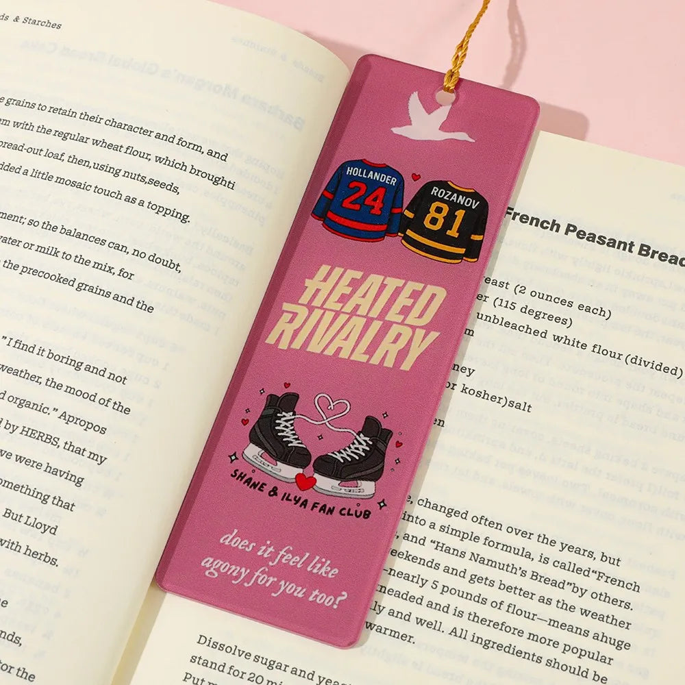 Hockey Romance Bookmark Set – Jersey Number Page Markers (Set of 1/4/5)