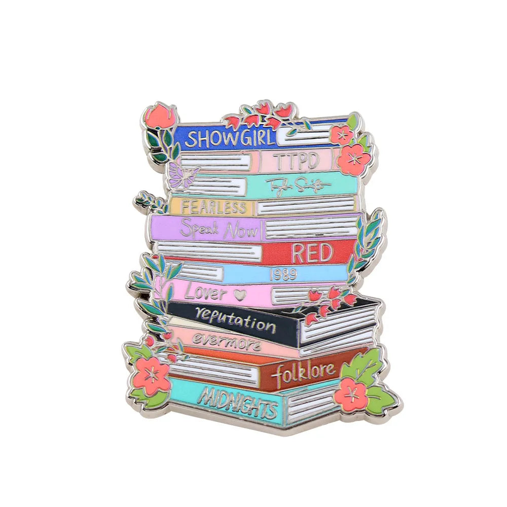 Era Tour Music Album Theme Brooches Floral and Book Pins Clothing Backpacks Accessories Fan and Music Lover Gifts