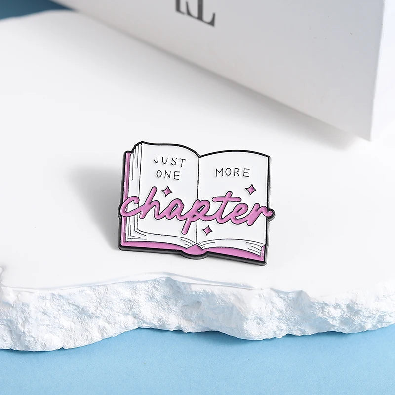 Book Lover Series Enamel Pins Certified Book Addict Violent Litle Thing Brooches Lapel Badge Jewelry Gifts for Bookworm Friends