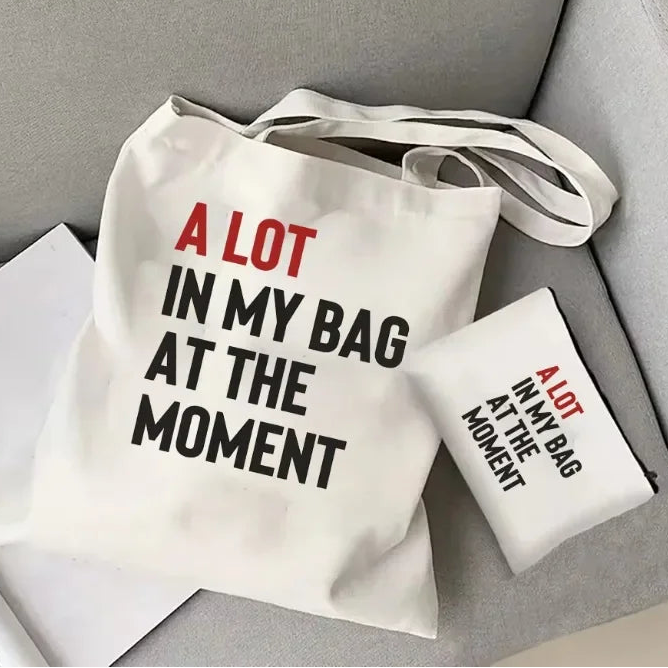 A Lot In My Bag At The Moment Tote & Pouch Collection | Swiftie-Inspired Canvas Bags - élise & madelyn