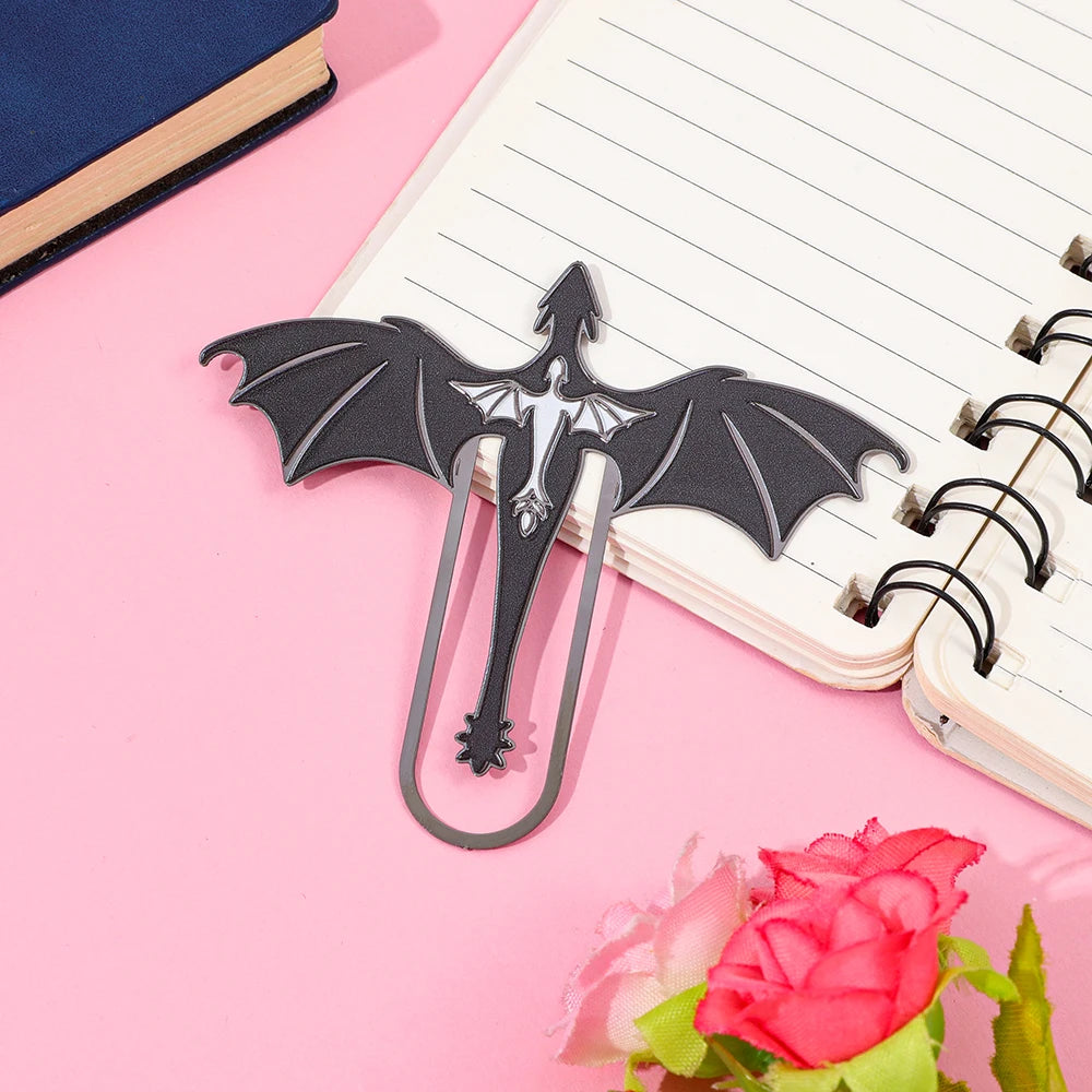 Creative Dragon Metal Bookmark Fantasy Animal Shaped Book Clip for Book Lovers Students Novelty Reading Accessory Stationery Gif - élise & madelyn