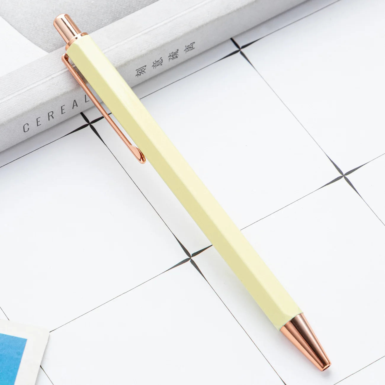 1 Piece Lytwtw's Creative Ballpoint Hexagon Metal press Pen Stationery School Office Supply - élise & madelyn